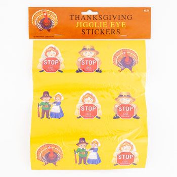 72 Pieces of Thanksgiving Jiggle Eye Stickers  Pp $5.00
