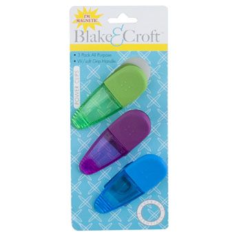 48 Pieces of Bag Clip 3pk Plastic W/magnet Asst Color Oval B&c Kitchen TiE-On Card