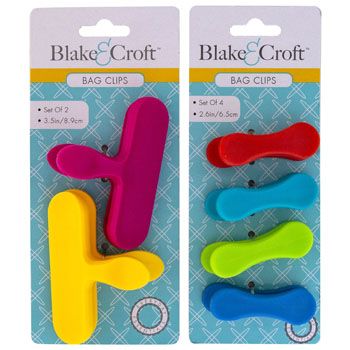 48 Pieces of Bag Clip Set 2ast 4pc Sm 2.6in/2pc Lg 3.5in B&c Tie On Card