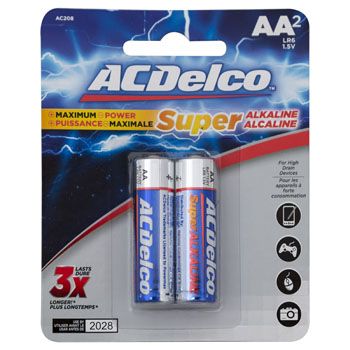 48 Pieces of Batteries Aa 2pk Alkaline Ac Delco On Blister Card