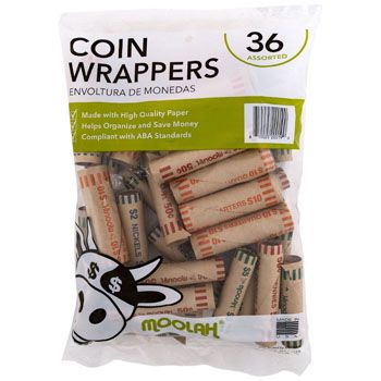 50 Pieces of Coin Wrappers - Assorted 36-Ct.