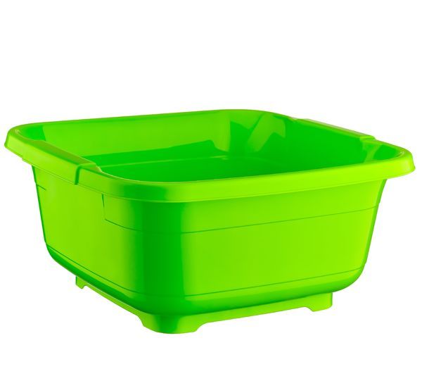 24 Pieces of 11 Liter Squared Color Basin With Strainer