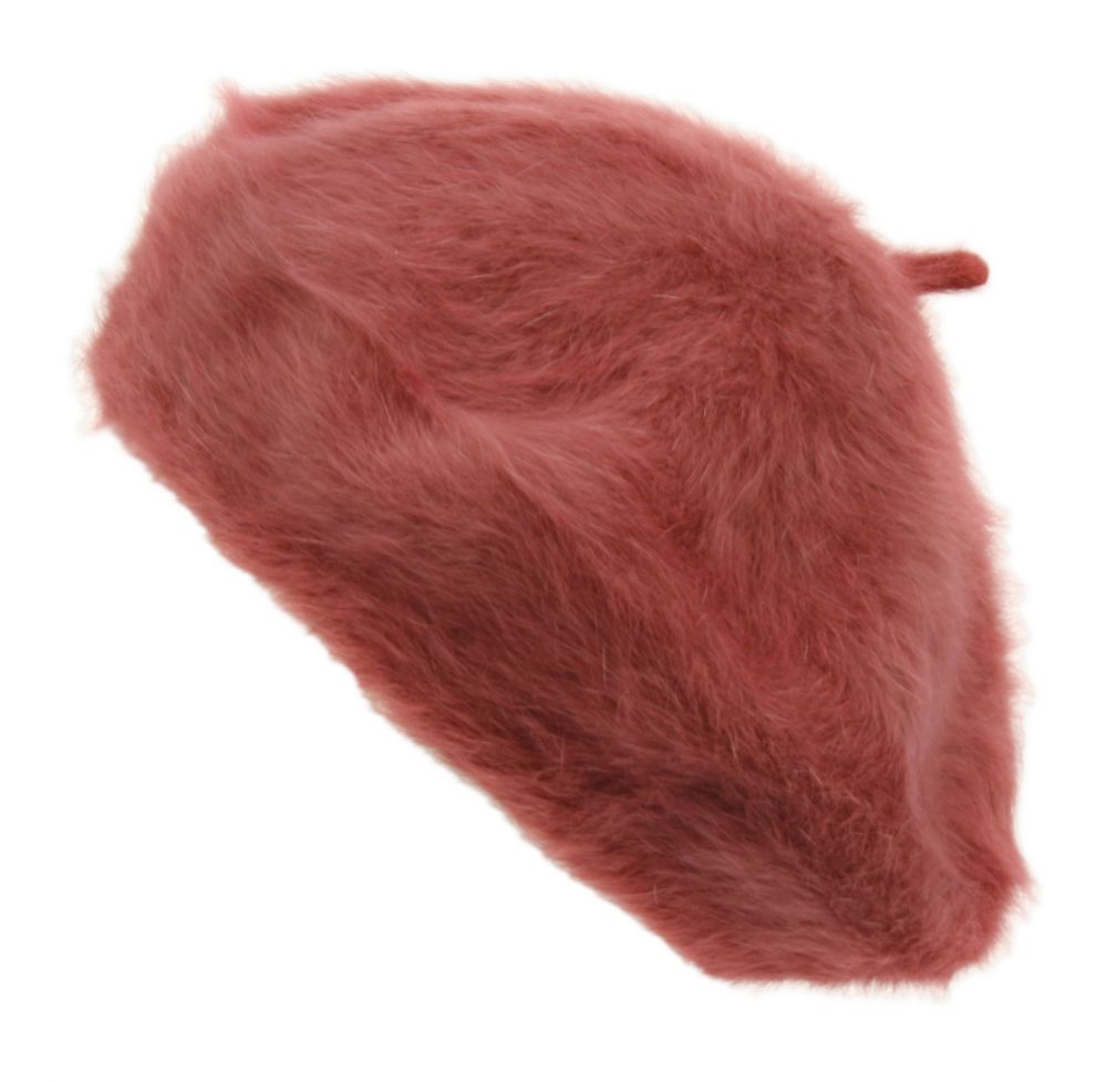 12 Pieces of Soft Angora Beret Hats Color Maroon