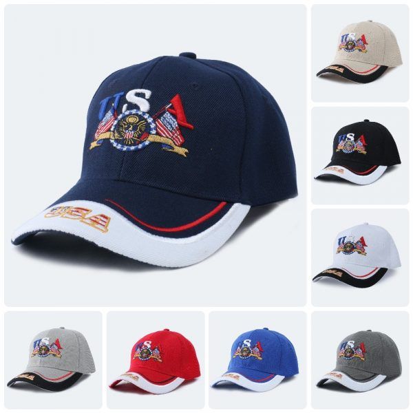 6 Pieces of Men Caps USA Logo with Seal