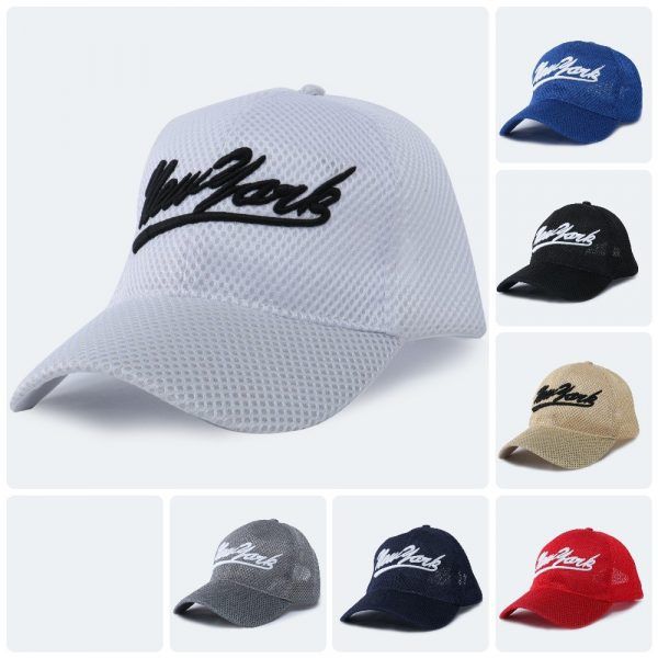 6 Pieces of Men Caps Logo New York Mesh