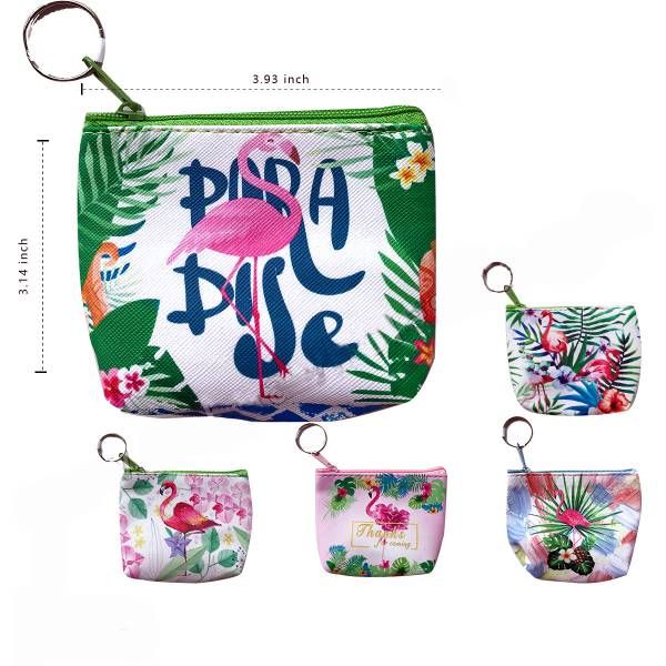 Flamingo Cabana Beaded Coin Purse