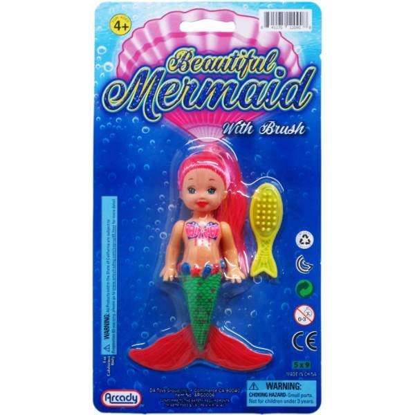 24 Wholesale 4.5 Inch Mermaid Doll W/brush