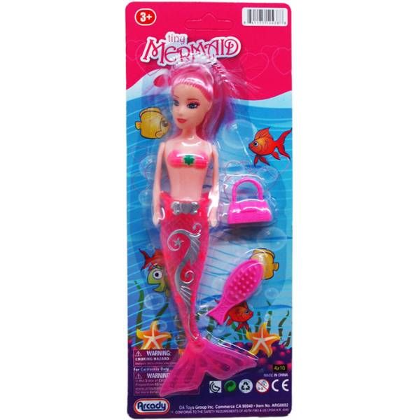 48 Wholesale 8 Inch Mermaid Doll W accessories