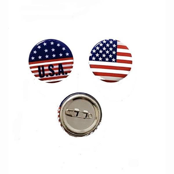 96 Wholesale Usa Flag Mini Button Pin