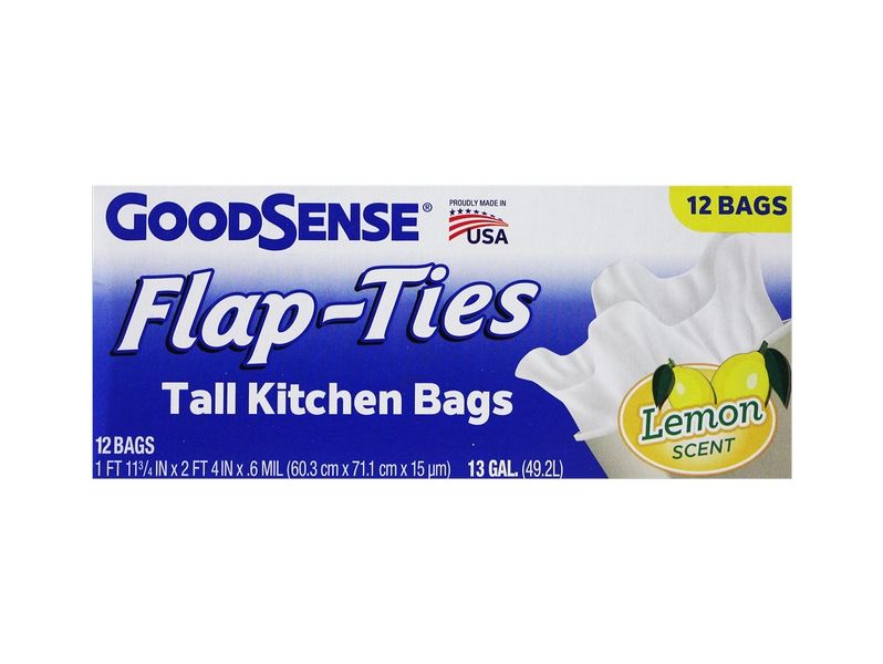 12 Pieces of 12 Count 13 Gallon Good Sense Flap Ties Tall Kitchen