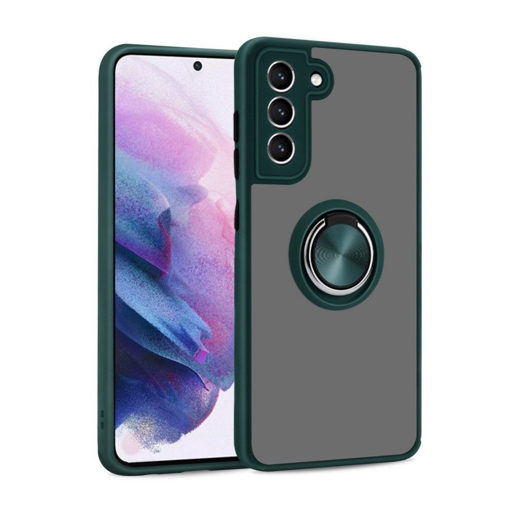 12 Pieces of Tuff Slim Armor Hybrid Ring Stand Case For Samsung Galaxy A42 5g In Dark Green