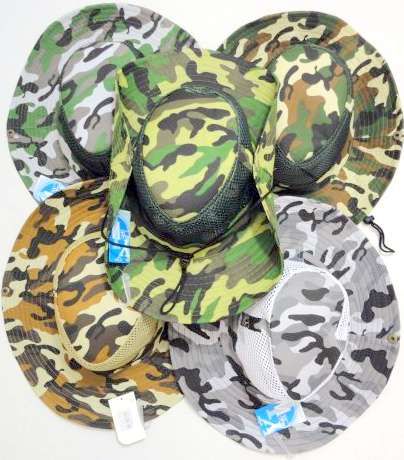 24 Pieces Wholesale Camo Boonie/ Fishing Hat - Fishing Items