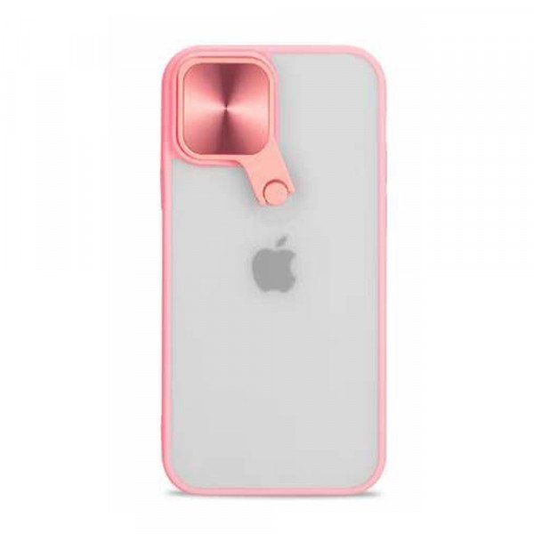 12 Wholesale Selfie Camera Lens Protection Case With Stand And Built In Mirror For Apple Iphone 13 Mini In Pink
