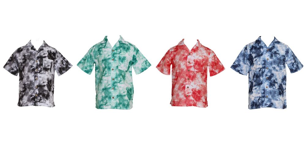 24 Pieces of Boy's High Fashion TiE-Dye Button Down Shirts - Sizes XS-xl