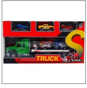 9 Wholesale 14" F/f Truck W/ 5pc 3.5" Cars