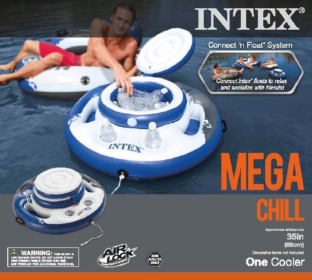 6 Pieces of Cooler 35 Inch Round Mega Chill 5 Cup Holder Shelf Box