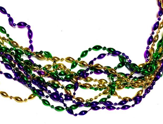 144 Wholesale Rice Bead Mardi Gras Necklace, 48" Length