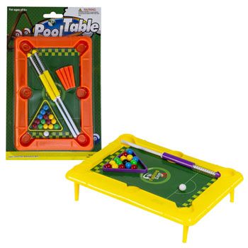 24 pieces of Pool Table Toy 2ast Colors Blistercard