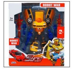 12 Pieces of 8.5" Transforming Robot W/ Accss In Window Box