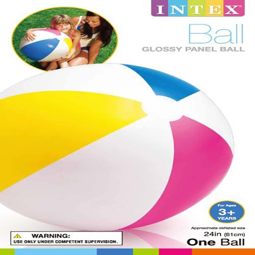 36 Pieces of Beach Ball 24 Inch Glossy Panel Age 3 Plus Poly Bag