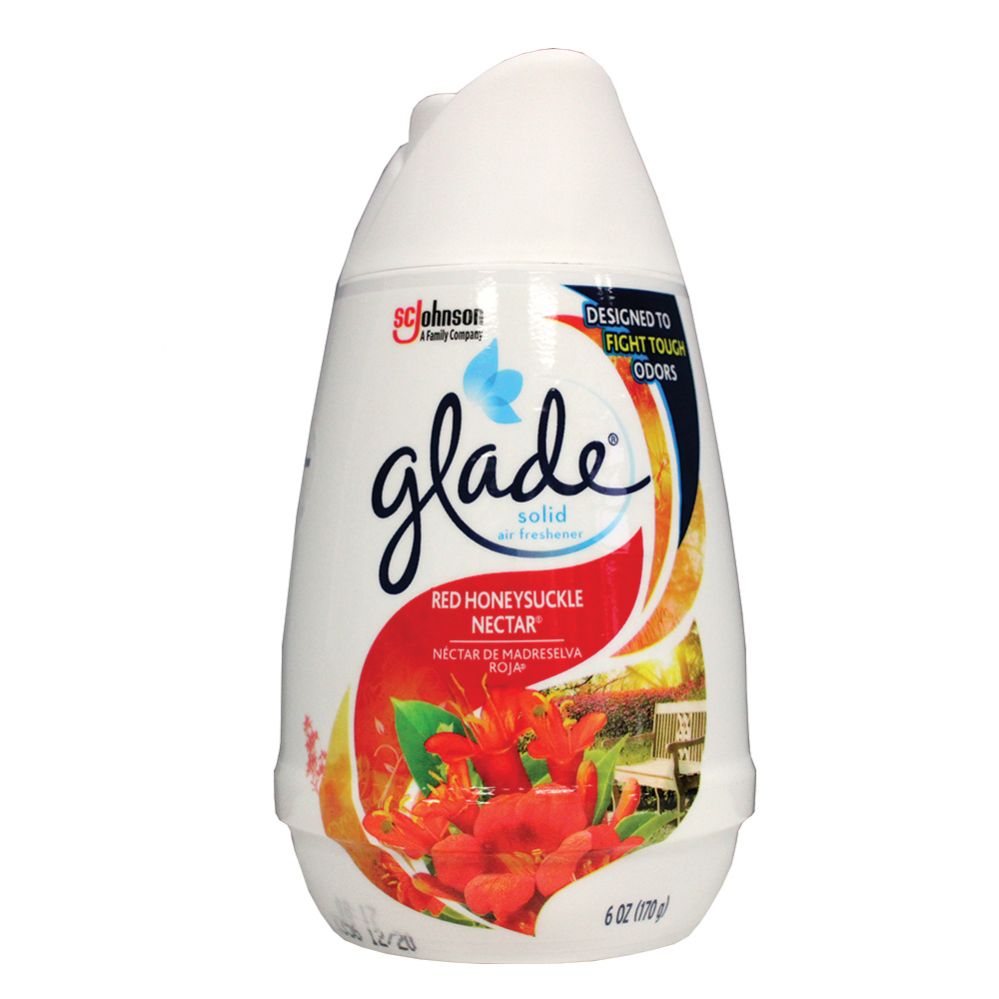 12 Wholesale Glade Air Freshener 6z Solid Red Honeysuckle Nectar at