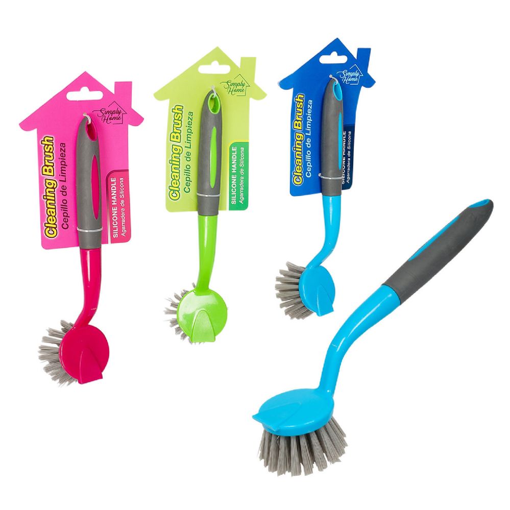 48 Pieces of Cleaning Brush 1 Count With Silicone Handle Assorted Colors