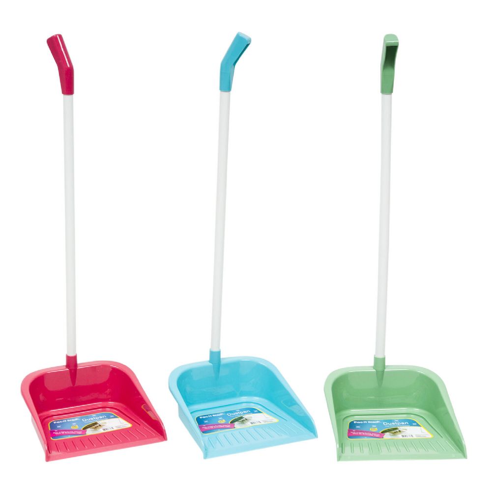 48 Pieces of Dustpan 31 Inch Assorted Colors With Long Handle