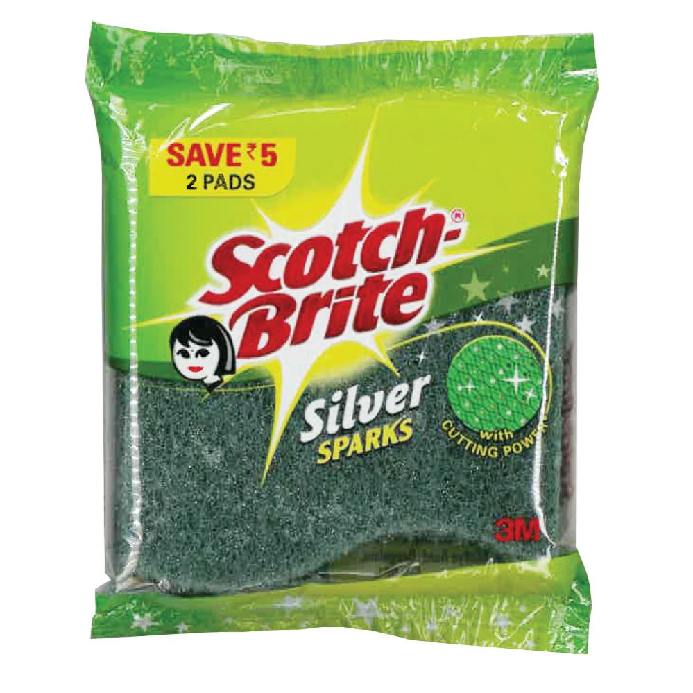 48 Pieces of Scotch Brite Scouring Pads 2 Pack Silver