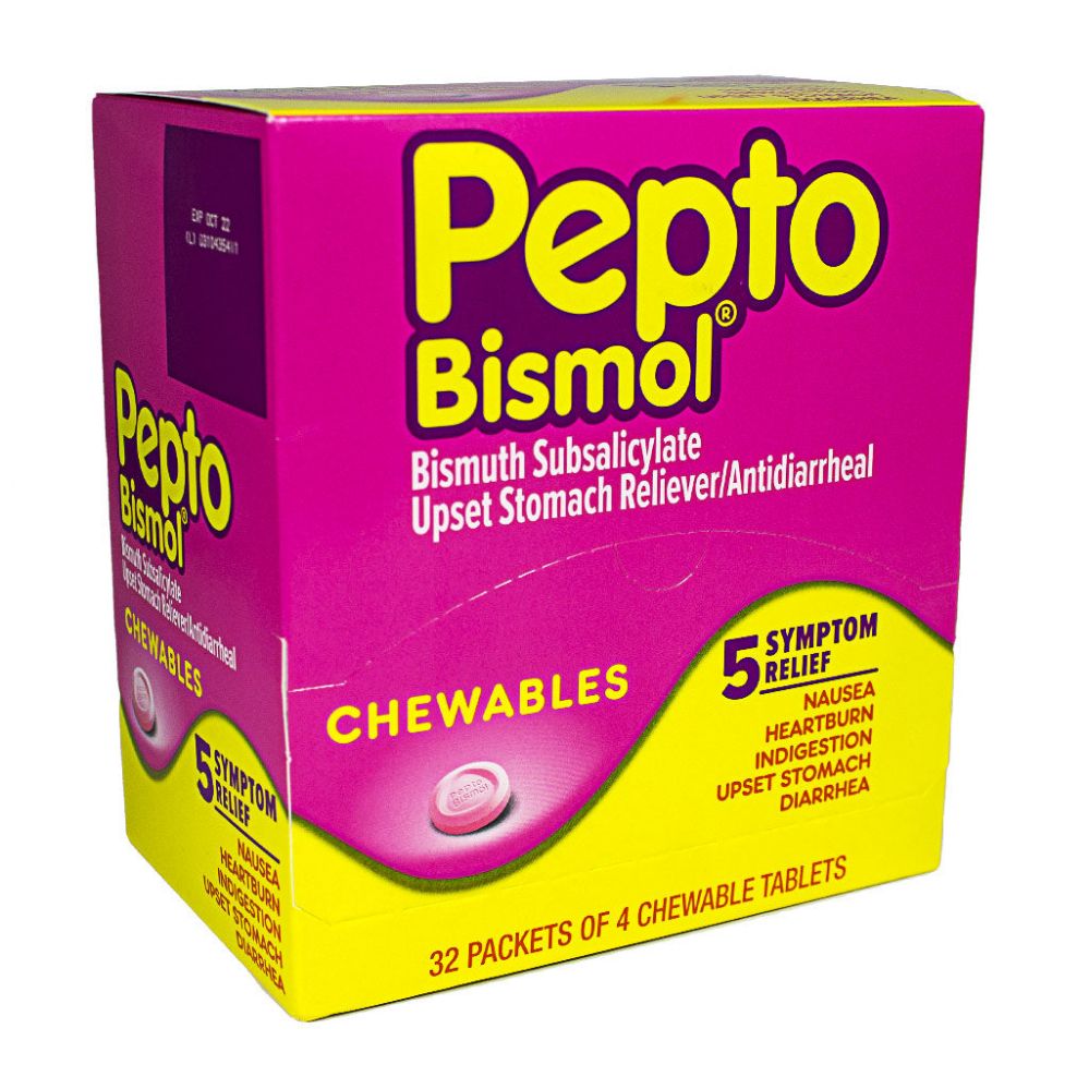 32 Pieces of Pepto Bismol Chewable Pouch Of 4