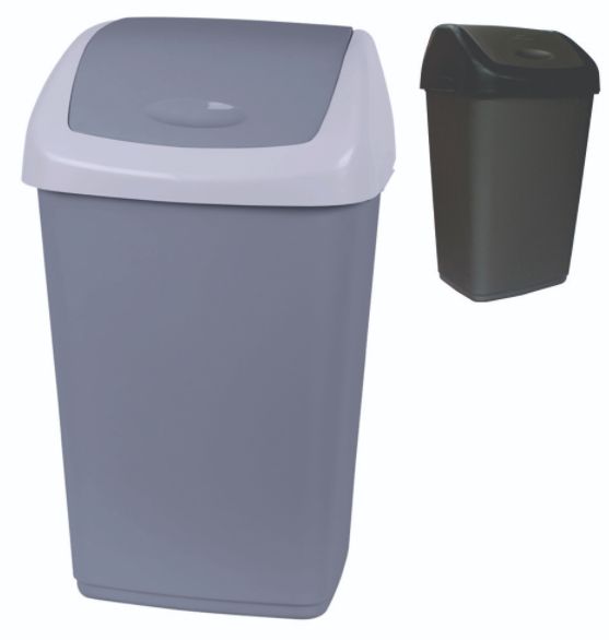 12 Pieces of Simply For Home Swing Bin 6.5 Gallon With Swing Lid Assorted Colors