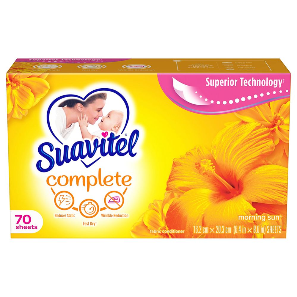 15 Pieces of Suavitel Dryer Sheets 70 Count Field Of Flowers