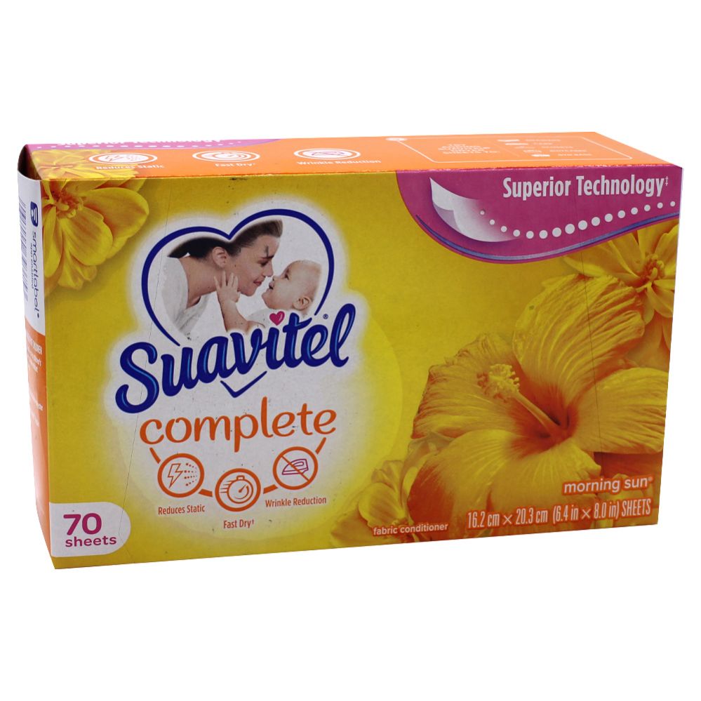 15 Pieces of Suavitel Dryer Sheets 70 Count Morning Sun