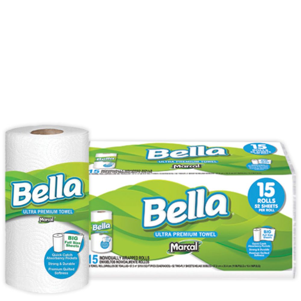 Marcal Paper Towel 52 Sheet Bella 2 Ply 11x1 15 Rolls