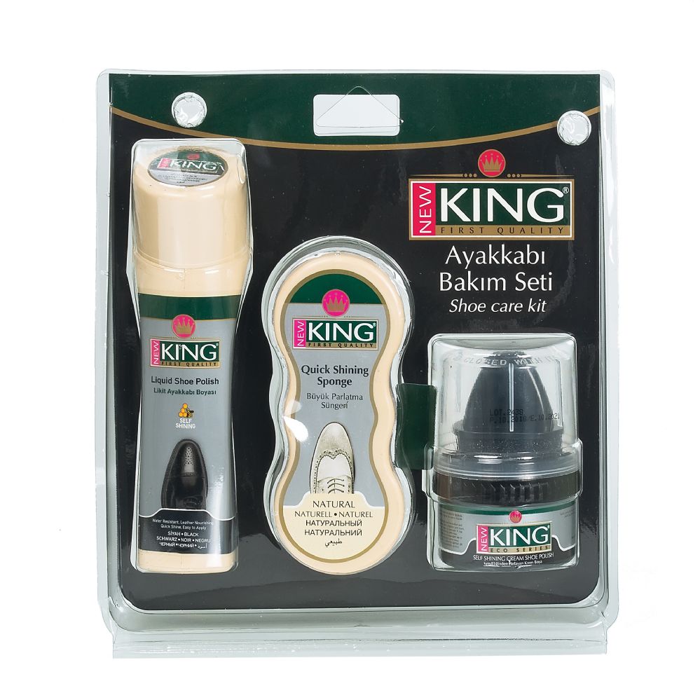 12 Pieces of New King Shoe Care Kit Black
