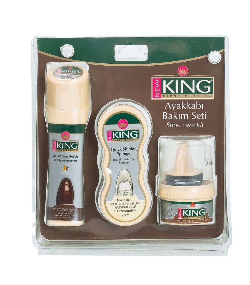 24 Pieces of New King Shoe Care Kit Brown
