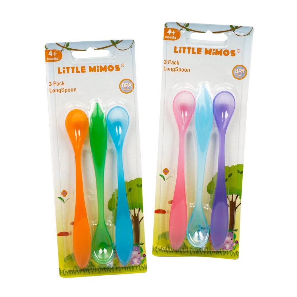 24 Pieces of Baby Spoons 3 Piece Long Handle