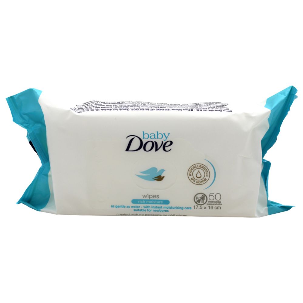 24 Pieces of Dove Baby Wipes 50 Count Rich Moisture
