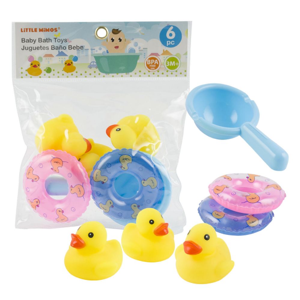 36 Pieces of Bath Playset 6 Piece Rubber Ducky