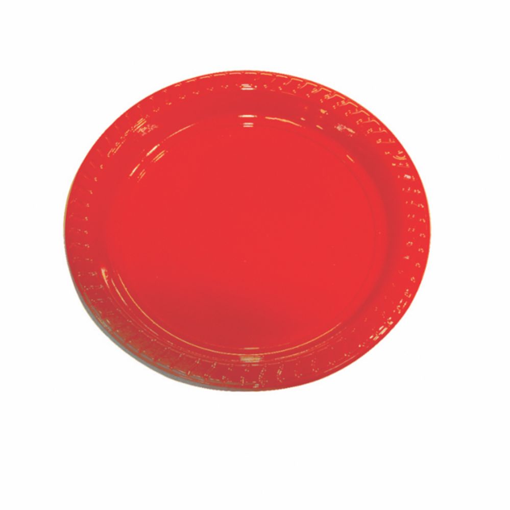24 Pieces of Ideal Dining Plastic Plate 7 In 25 Ct Red
