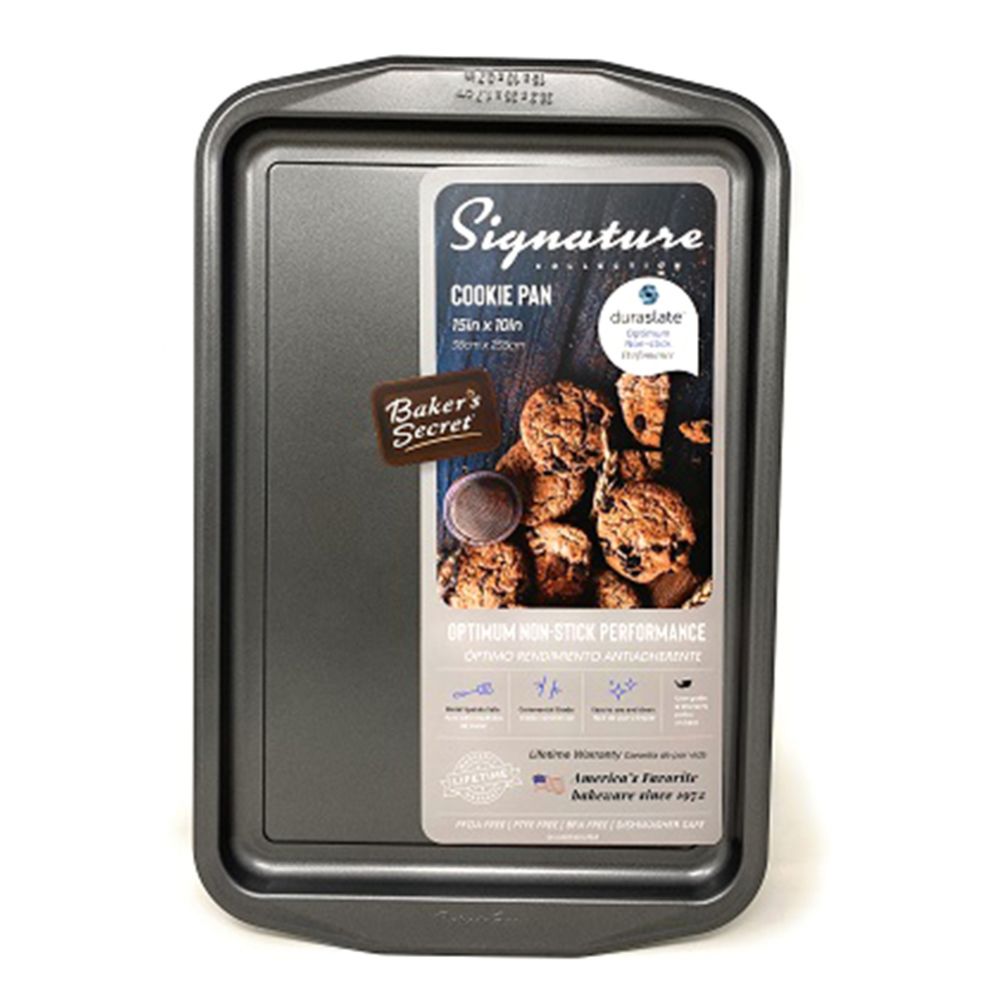 12 Pieces of Bakers Secret Signature Collection Cookie Sheet 44.1x27.8x2 Dark Grey