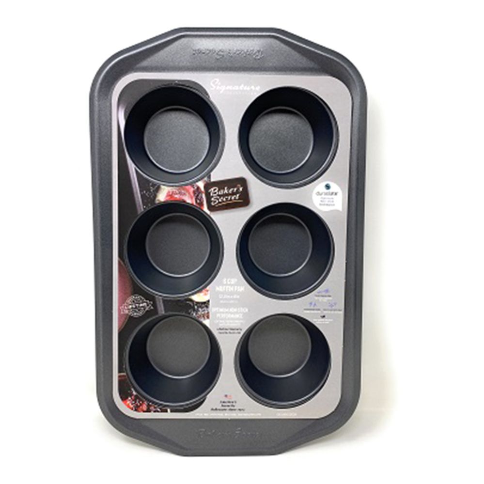 12 Pieces of Bakers Secret Signature Collection Muffin Pan 32x20.2x3.3 6 Cup Dark Grey