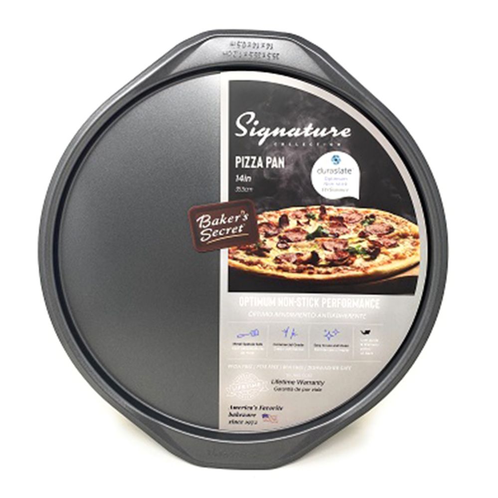 12 Pieces of Bakers Secret Signature Collection Pizza Pan 41.5x38.1x1.5 Dark Grey