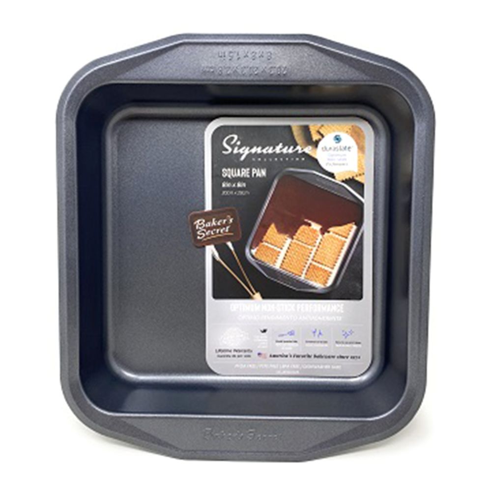 12 Pieces of Bakers Secret Signature Collection Square Pan 26.4x23.1x4.1 Dark Grey