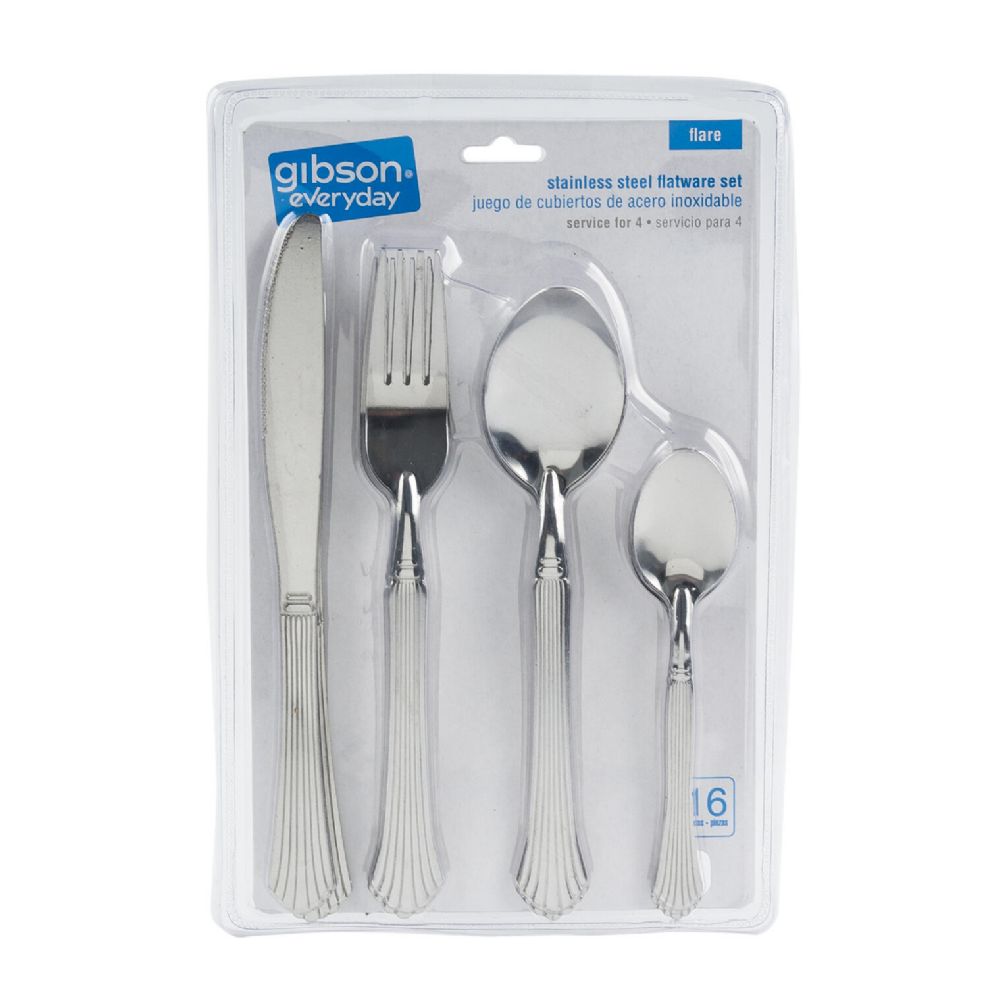 8 Pieces of Flatware Set 16 Pece Stainless Steel Tumble