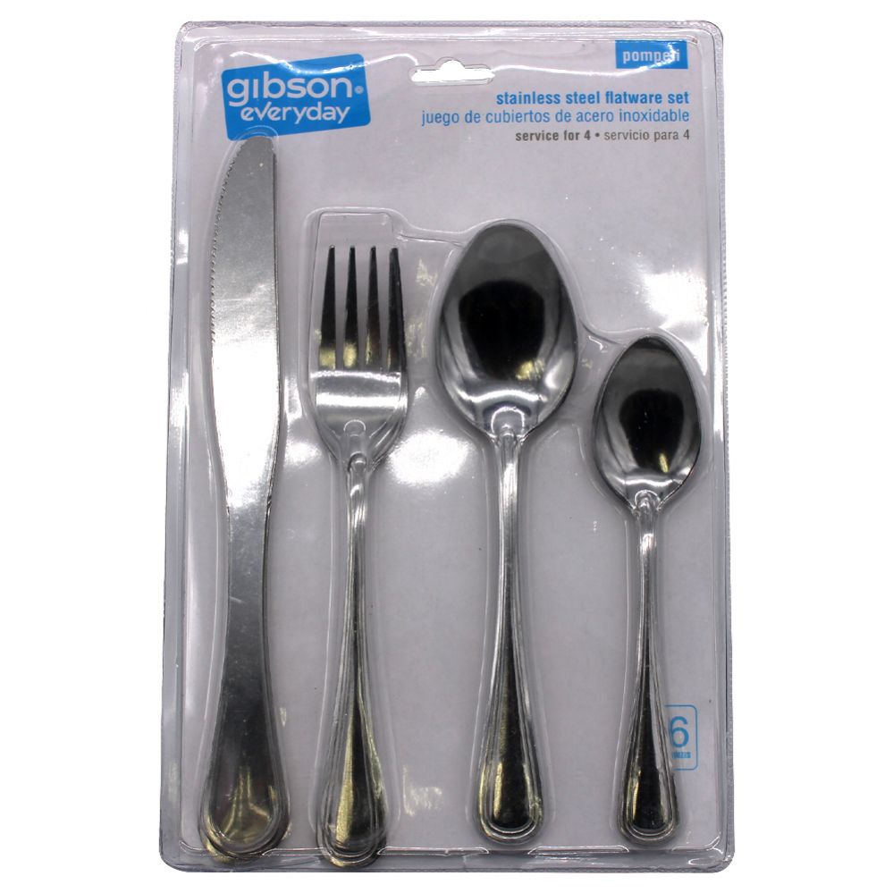 8 Pieces of Flatware Set 16 Pece Stainless Steel Tumble