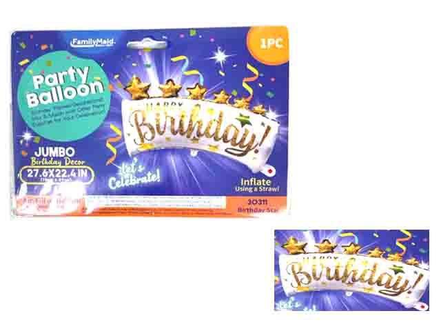 144 Pieces of Happy Birthday Balloon W/ Star