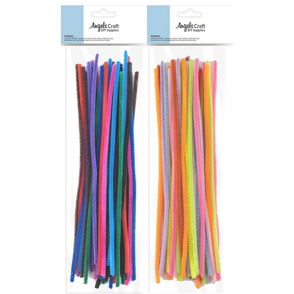 24 Pieces of Twist Craft Chenille Stems 1 Pack Assorted Colors