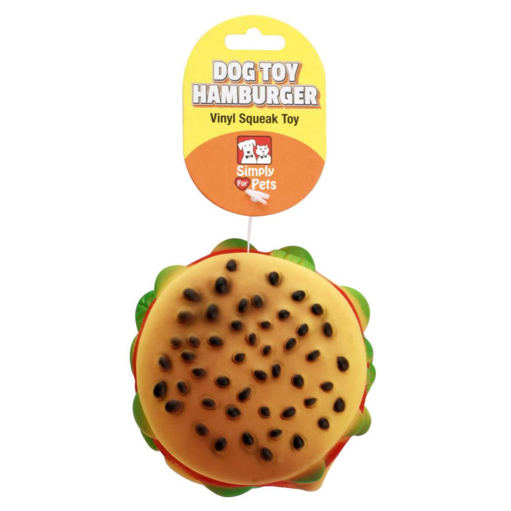 48 Wholesale Simply For Pets Pet Voice Toy 3.5 Inch Hamburger