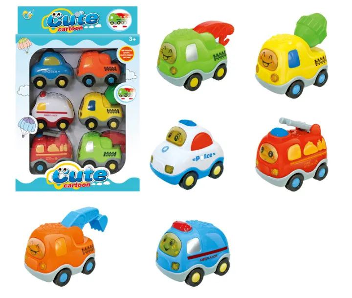 12 Wholesale Cartoon Little Car Set