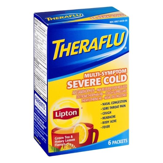 6 Pieces of Theraflu Cold And Flu Powder 6 Count Ms Day Cold